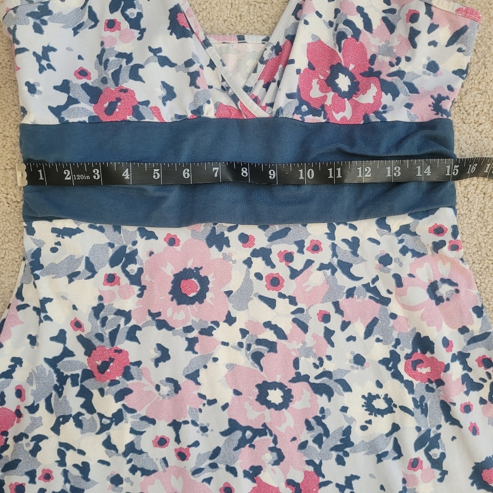 Patagonia Worn Wear Margot Dress Big Poppy in Glass Blue Size Large - Picture 8 of 9